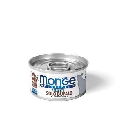Консервы для кошек Monge Cat Monoprotein мясные хлопья из буйвола 80 г (8009470013826)