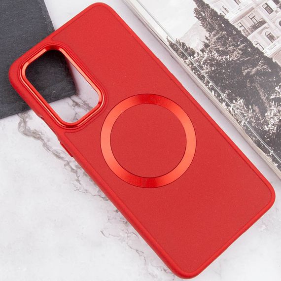 TPU чохол Bonbon Metal Style with MagSafe для OnePlus 9 Червоний / Red | Зображення 4