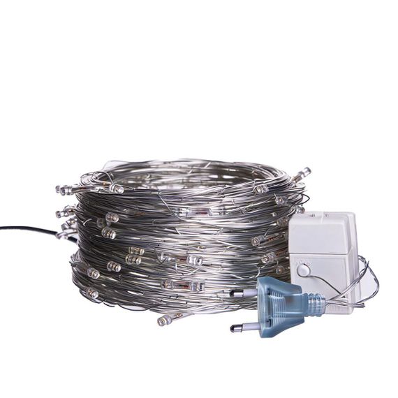 Новорічна гірлянда кімнатна нитка 22 м 220 LED білий провід Жовтий W220LED22MWY | Зображення 4