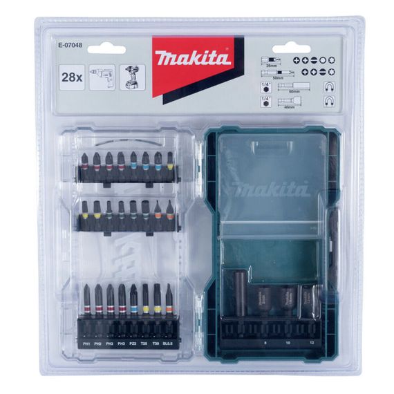 Набір біт та головок 28 шт Makita E-07048