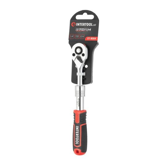 Рукоятка STORM, 1/4", 72 зуба, Cr-V INTERTOOL ET-8004 | Зображення 4