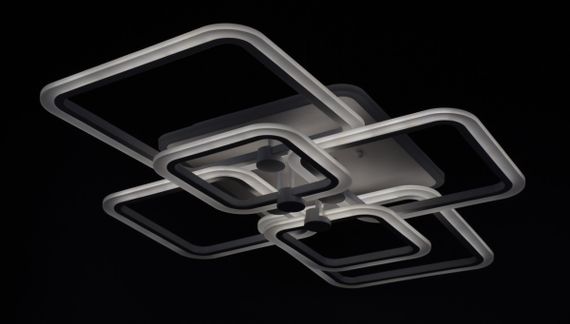 Люстра світлодіодна стельова LED світильник для квартири на стелю лед з пультом 25989 Білий 12х59х80 см. | Зображення 4