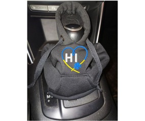 Чехол кофта Худи аксессуар на КПП Car Hoodie НІ полтавская область черный подарок автомобилисту 10070