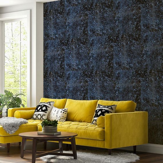 Декоративна ПВХ плита чорний мармур 600*600*3mm (S) SW-00001625 | Зображення 5