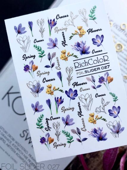 Фольгированный слайдер RichColor 027 на водяной основе (6.5x9.5см) | Зображення 3