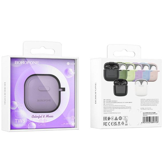 Навушники BOROFONE BW29 Charm true wireless BT headset Taro Purple | Зображення 2