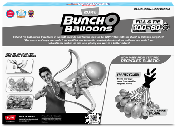 Ігровий набір Bunch O Balloons Рогатка та 100 водних куль (56494) | Зображення 2