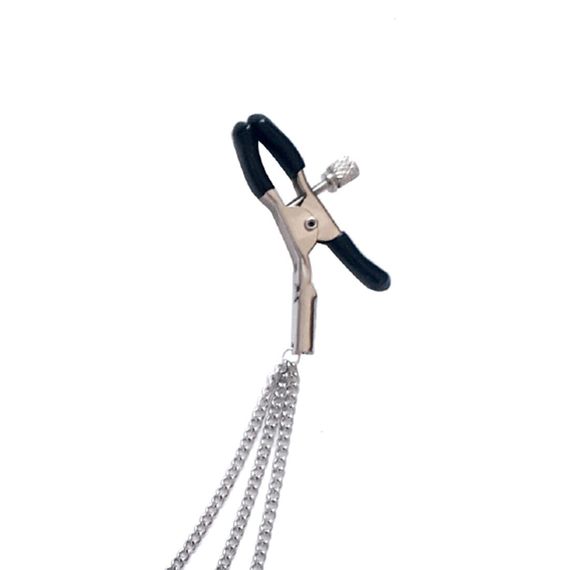 Затискач для сосків Art of Sex Nipple Jewerlry Three Chains Сріблясті One Size | Зображення 1