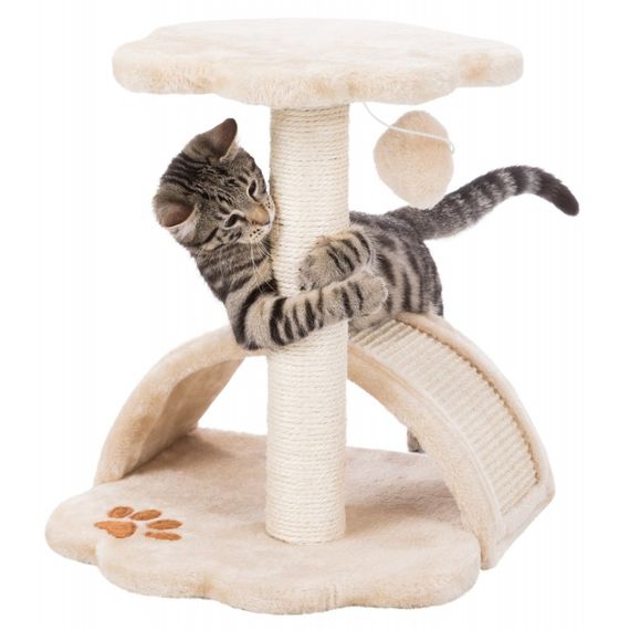 Дряпка Trixie Junior Vitoria для котів з іграшкою на мотузці сизаль/плюш бежева 36х36х43 см | Зображення 2