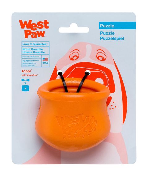 Іграшка для собак West Paw Toppl Dog Toy помаранчева, 8 см | Зображення 1