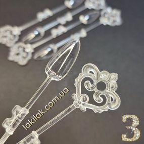 Фігурні тіпси №3 на кільці (25шт) прозорі