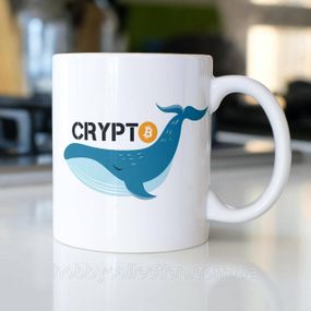 Кружка з принтом "Crypto" 330 мл Біла