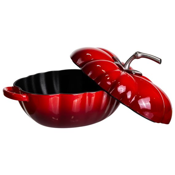 Каструля чавунна емальована Iron Tomato 2,5 л, червоний Yiwu HP-FLG-20 RED | Зображення 2