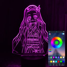 Акриловий світильник-нічник керування з телефона Незуко Камадо 3 tty-n001373