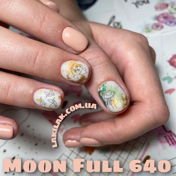 Гель-лак Moon Full Winter №640 персик з капучино 8мл | Зображення 1