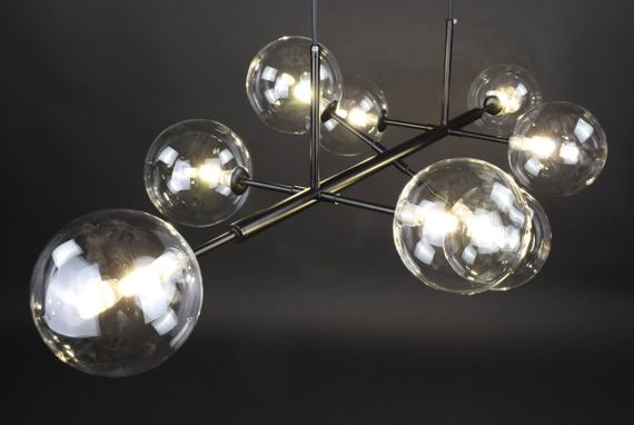 Люстра підвісна на 8 лампочок 27265 Чорний 30-150х52х118 см. | Зображення 6