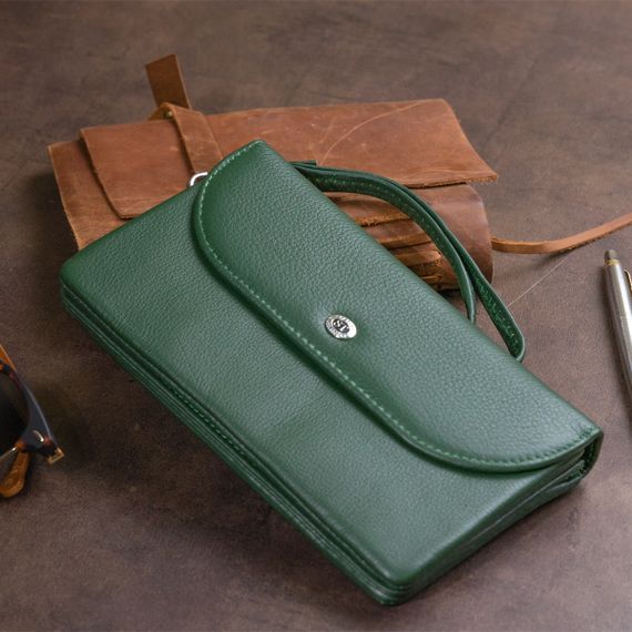 Клатч из кожи женский ST Leather 19320 Зеленый | Зображення 8