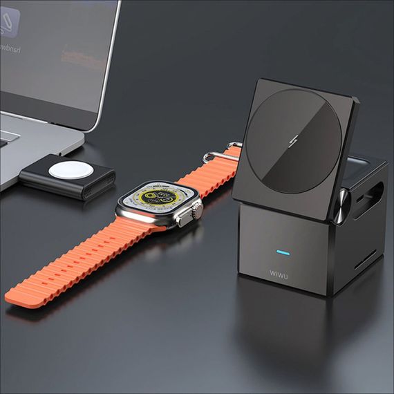 БЗП WIWU Wi-W030 Planeta Trio 3 in 1 Cableless charger Gray | Зображення 2