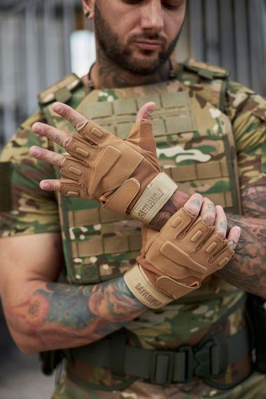 Рукавички тактичні пісочні (9516626172)