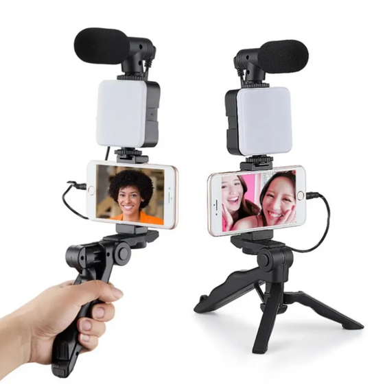 Відео освітлювач, світло для стрімінга, набір для блогерів 5 в 1 Mobilephone, світильник блогера з кронштейном   знижка | Зображення 6