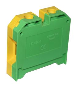 Клема "PE" КНГз-SAK-35EK 125А 6-35мм2 гвинтова жовто-зелена DIN-рейку без маркера Ny95505480