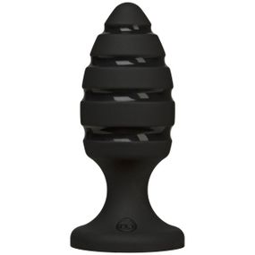 Анальный плаг со спиральным каналом Doc Johnson Platinum Premium Silicone - The Blast - Black Sex Aura