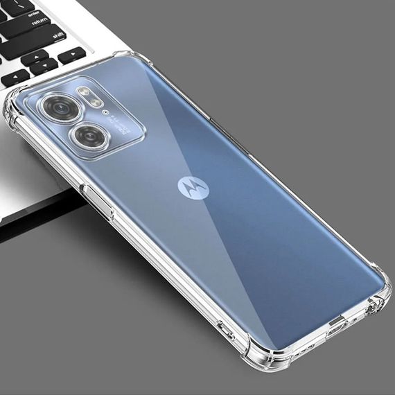 TPU чохол GETMAN Ease logo посилені кути Full Camera для Motorola Edge 40 Безбарвний (прозорий) | Зображення 1