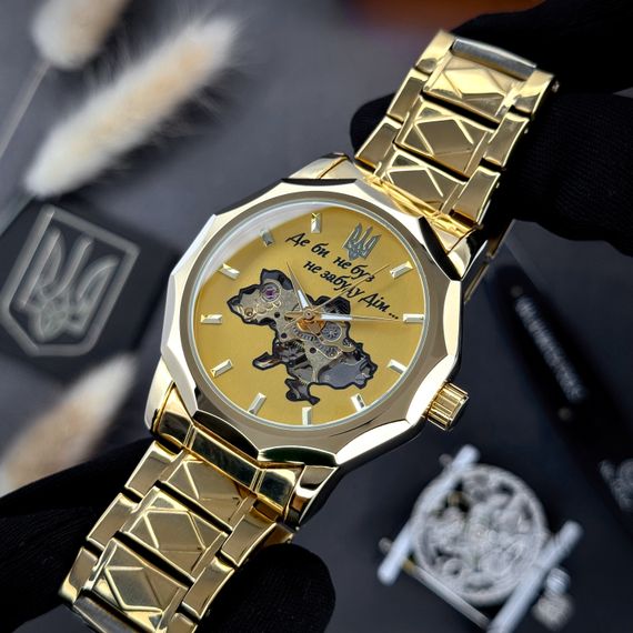 Годинник наручний Awarder 024 Не забуду дім Gold-Gold | Зображення 1