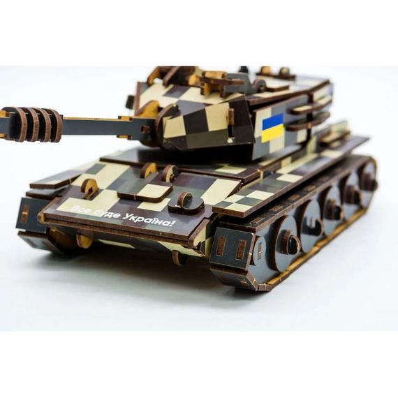 Деревянный 3D конструктор Танк 162-0074, 162 детали | Зображення 4