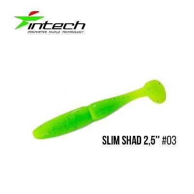 Силиконовая приманка, Съедобный силикон Intech Интеч Slim Shad 2,5"12 шт #03