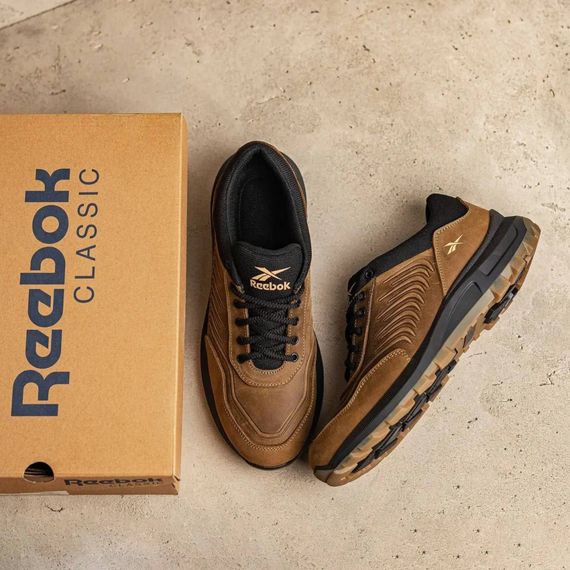 Шкіряні демісезонні кросівки Reebok оlive | Зображення 4