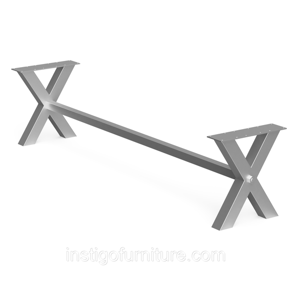 Комплект опор с перемычкой для скамейки из металла 1800×370mm, H=420mm Серый