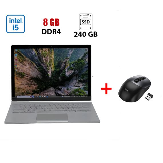 Ультрабук-трансформер Microsoft Surface Book 2 / 13.5" (3000x2000) IPS Touch / Intel Core i5-7300U (2 (4) ядра по 2.6 - 3.5 GHz) / 8 GB DDR3 / 240 GB SSD / Intel HD Graphics 620 / WebCam б/у + Подарок Беспроводная мышь HOCO GM28