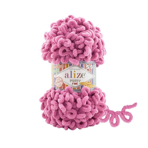 Пряжа ALIZE PUFFY FINE 178  алізе пуфі файн фантазійна нитка плюшева