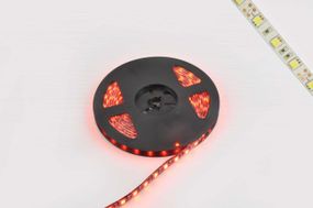 Стрічка світлодіодна SMD 5050 червона, вологостійка, 60 крист / 1м, бухта 5м