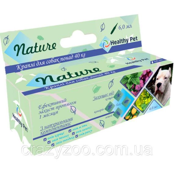 Краплі проти зовнішніх паразитів для собак Healthy Pet Nature 6 мл від 40 кг 209133