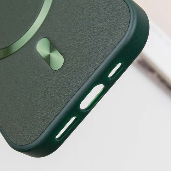 Шкіряний чохол SnapCase with MagSafe для Apple iPhone 12 Pro Max (6.7") Green | Зображення 6