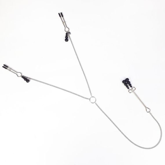 Затискач для сосків та клітора Art of Sex - Nipple and clit clamps Black Pearl sexstyle