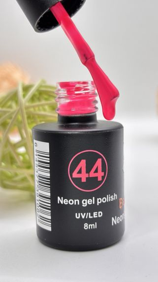 Гель-лак для нігтів Bee Nails 044 (неоновий рожевий) 8мл | Зображення 1
