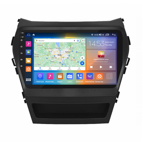 Штатная магнитола 9" Lesko для Hyundai Santa Fe III 2012-2016 4/64Gb CarPlay 4G Wi-Fi GPS Prime 8 ядер Хюндай
