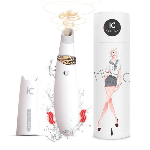 Вакуумный стимулятор с вибрацией KISTOY Miss CC White, можно использовать как вибратор, диам.3,6см Sex Aura | Зображення 8
