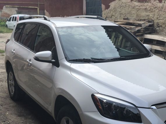 Рейлинги Хром Турецкие Длинная база, Пластиковые ножки для Toyota Rav 4 2006-2013 гг | Зображення 4