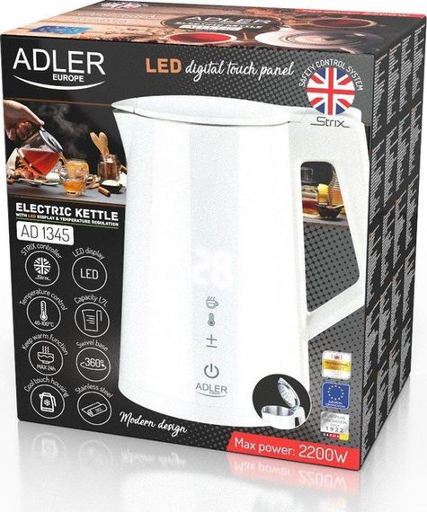 Чайник електричний Adler AD-1345-white 1.7 л білий | Зображення 4