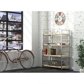 Стеллаж офисный низкий Loft Design L-125 New дуб борас