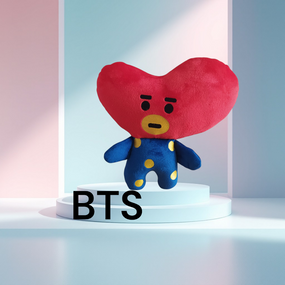 Плюшевая мягкая корейская игрушка ТАТА tata BT21 группы BTS талисман Ким Тхэ Хена K-POP 35 см 00233