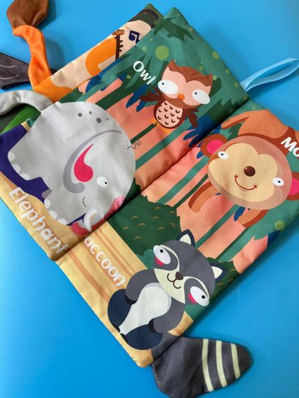 Развивающая книжка-шуршалка 668-230(Wild animal) английские слова | Зображення 2