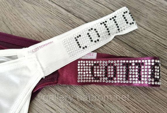 Жіночі трусики зі стразами Cotton Hill, жіночі трусики танга Коттон Хіл, жіночі трусики сліпи зі стразами | Зображення 2