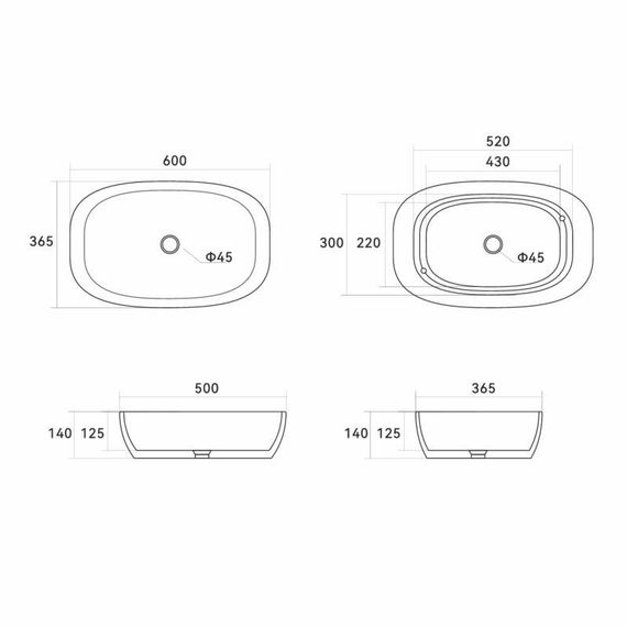 Раковина-чаша Qtap Cardinal 600х380х140 мм White QT04116257W | Зображення 1