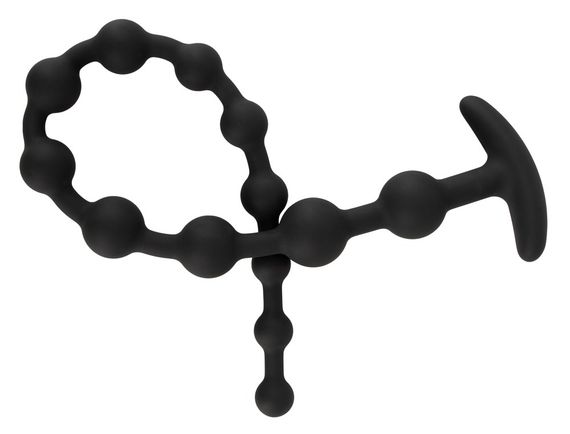 Анальний ланцюжок - Black Velvets Anal Beads Silicone | Зображення 4