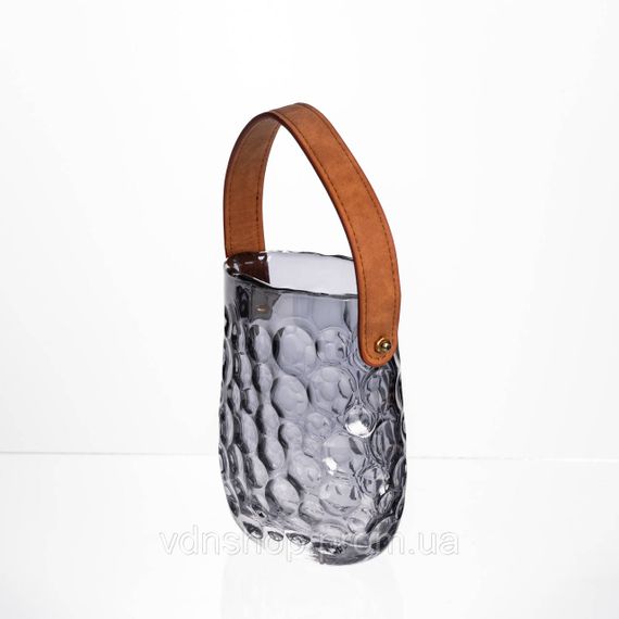 Ваза сумочка з ручкою 11,5×7,5×15 см 800 мл Сірий HP-19-153-2 | Зображення 3